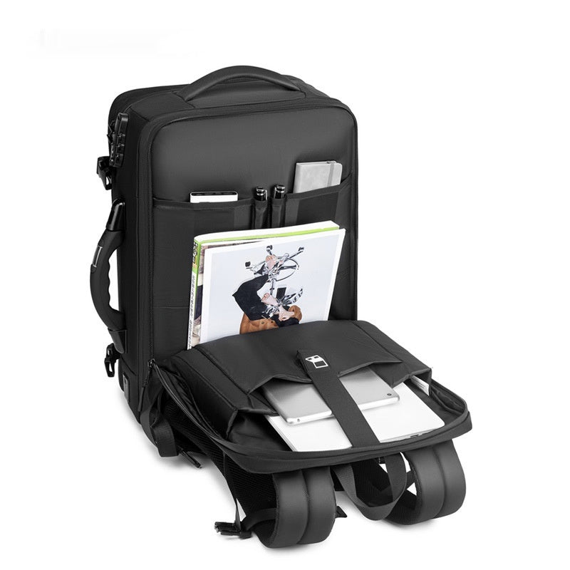 Sac à dos de voyage à compression sous vide – Grande capacité, antivol & multifonction