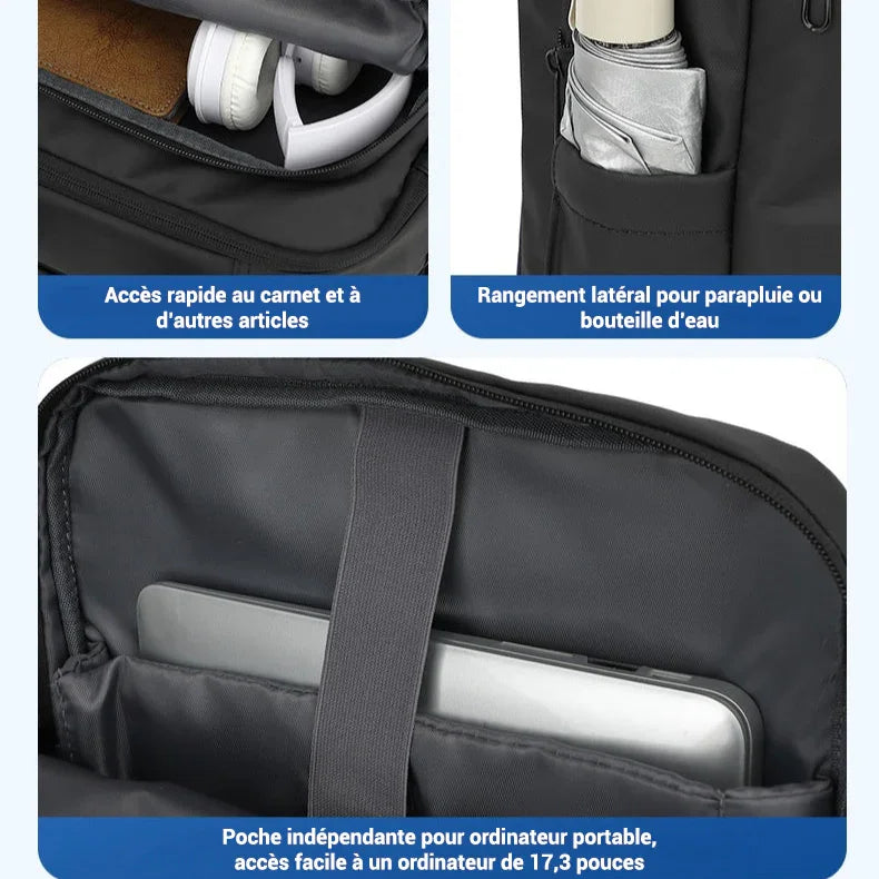 Sac à dos cabine - système compression sous vide 45 cm x 30 cm x 14 cm