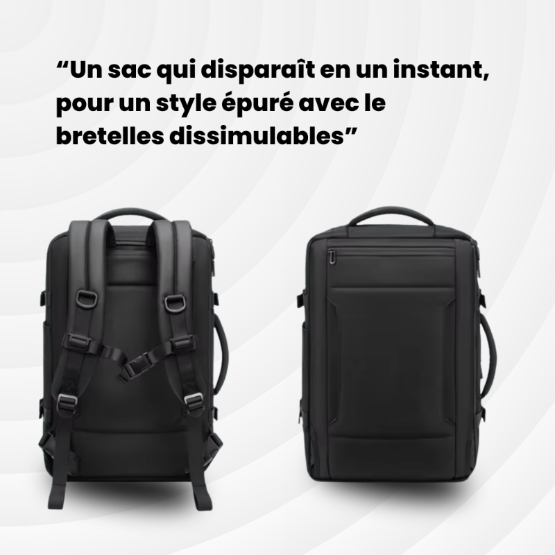 Sac à dos de voyage cabine - système de compression sous vide intégré