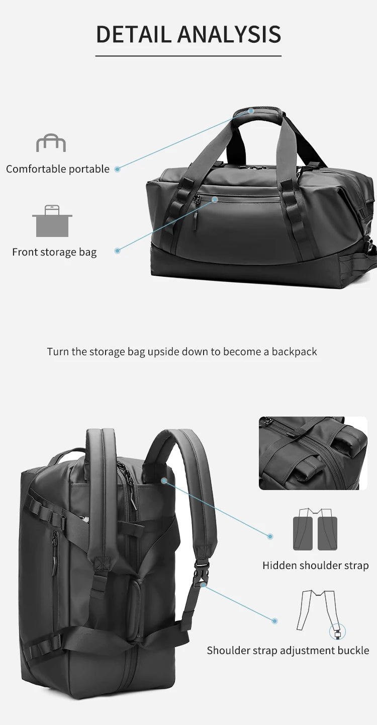 Sac à dos à bandoulière multifonction étanche 20–35L – Voyage, sport & usage quotidien