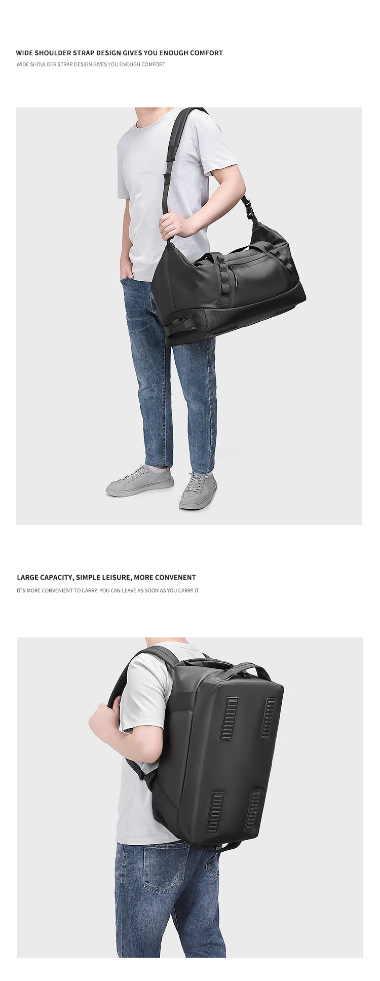 Sac à dos à bandoulière multifonction étanche 20–35L – Voyage, sport & usage quotidien