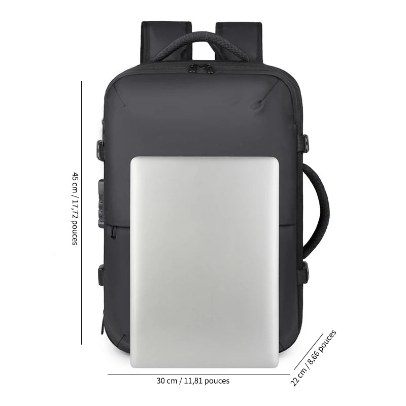 Sac à dos à compression sous vide - Format cabine 45 x 30 x 22 cm