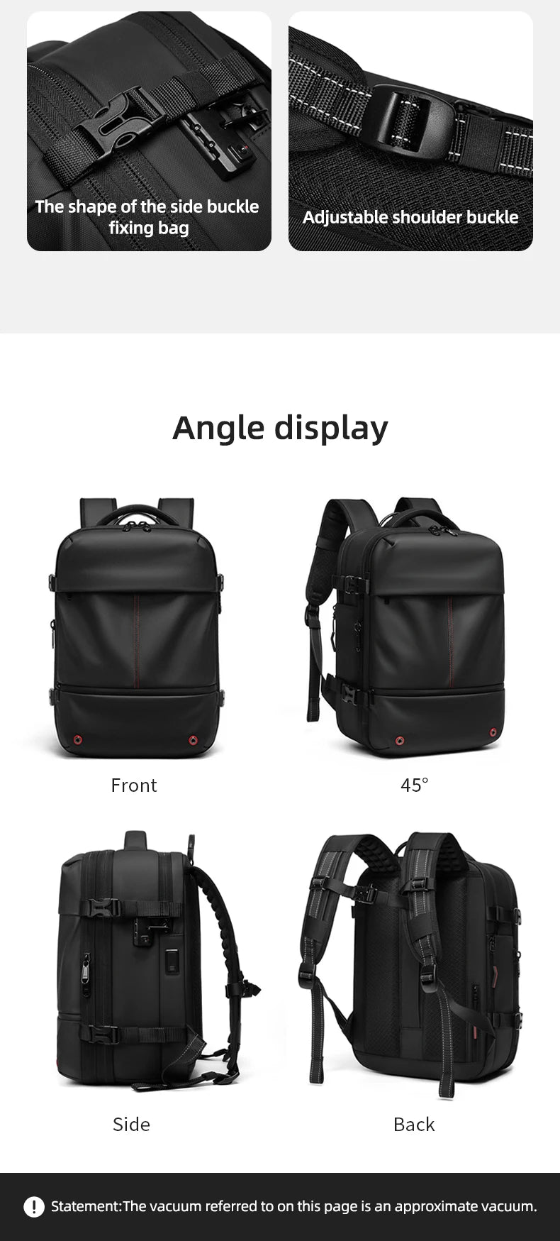 Sac à dos cabine à compression sous vide - Extensible - 40L