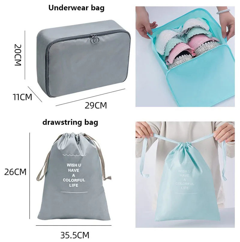 Sac de Rangement Pour Voyage (Set de 7 Sacs) Organisation Valise Impeccable