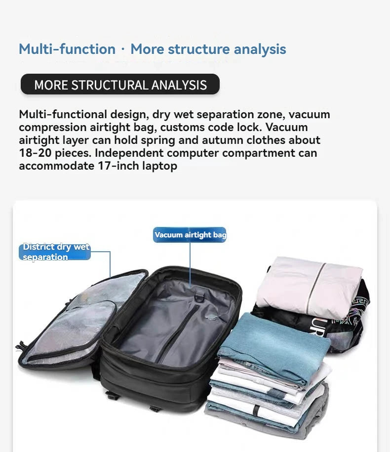 Sac à dos à compression sous vide – Étanche, ultra léger & grande capacité