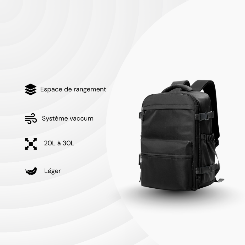 Sac à dos cabine - système de compression sous vide intégré 42x29x15