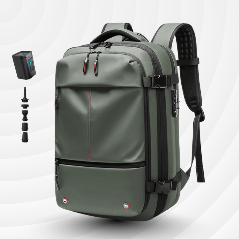 Sac à dos cabine extensible 36→55L – Compression sous vide intégrée