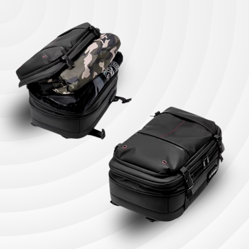 Sac à dos cabine extensible 36→55L – Compression sous vide intégrée