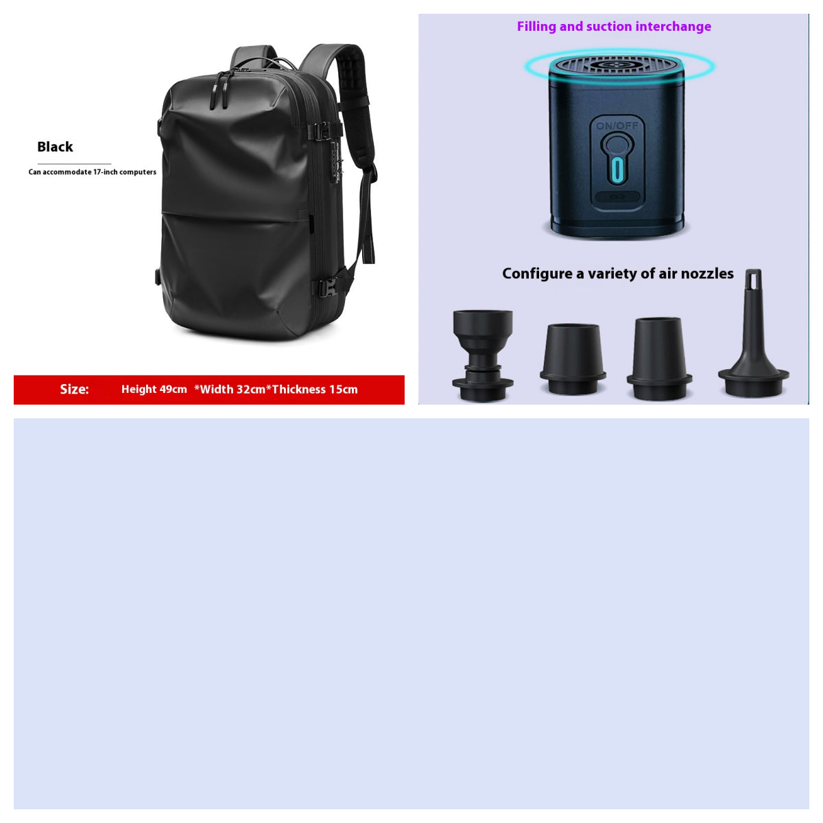 Pompe électrique de compression sous vide – Rechargeable & sans fil