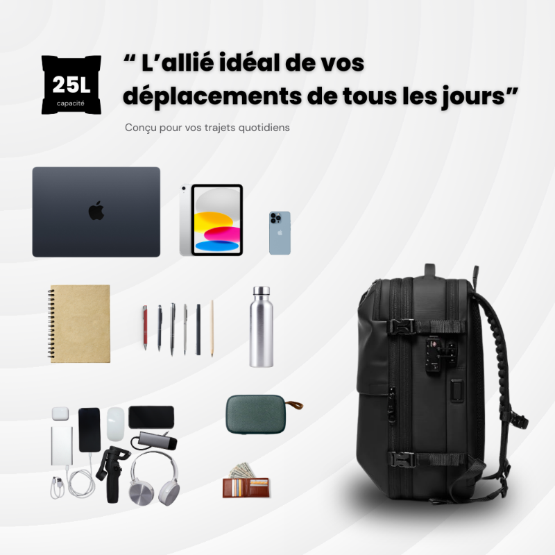 Sac à dos cabine à compression sous vide - Extensible