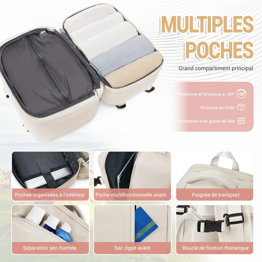 Sac à dos cabine sous vide - Femme - 40x25x20