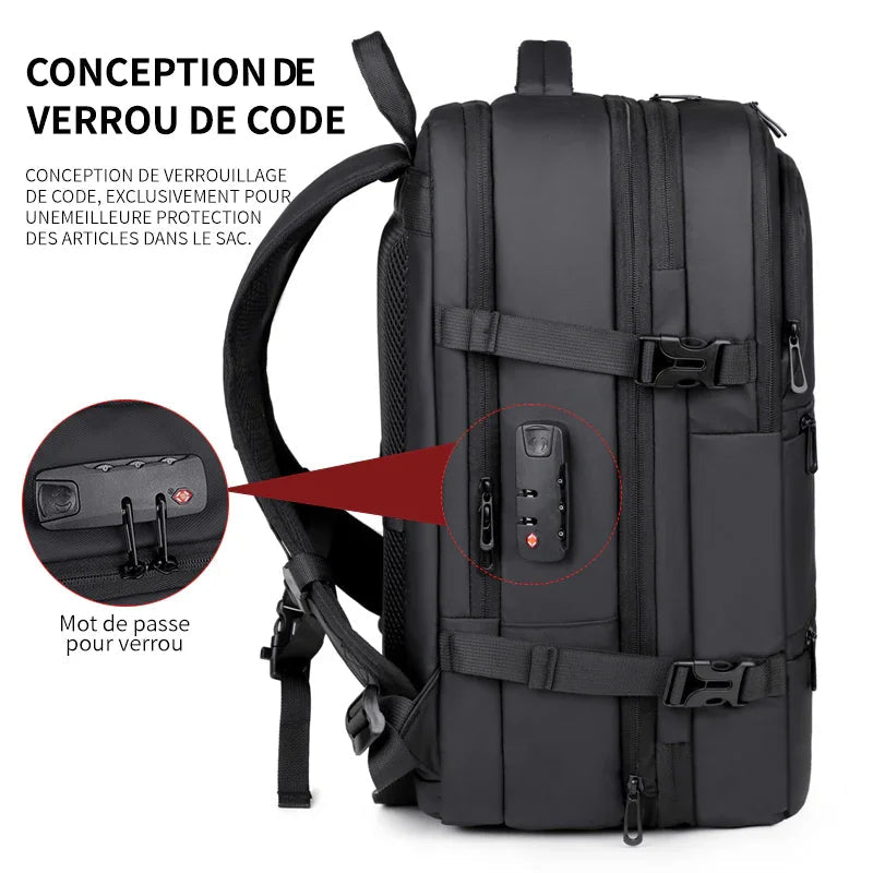 Sac à dos cabine à compression sous vide - Extensible - 45 x 30 x 22 cm