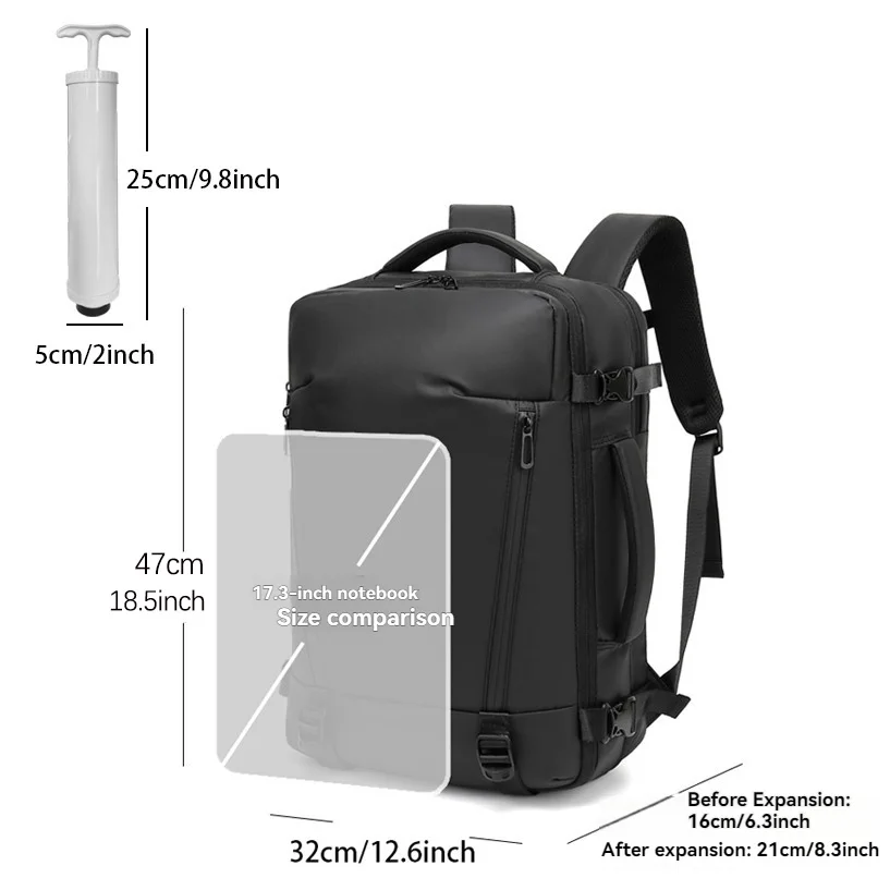 Sac à dos cabine à compression sous vide -  47 x 32 x 16 cm