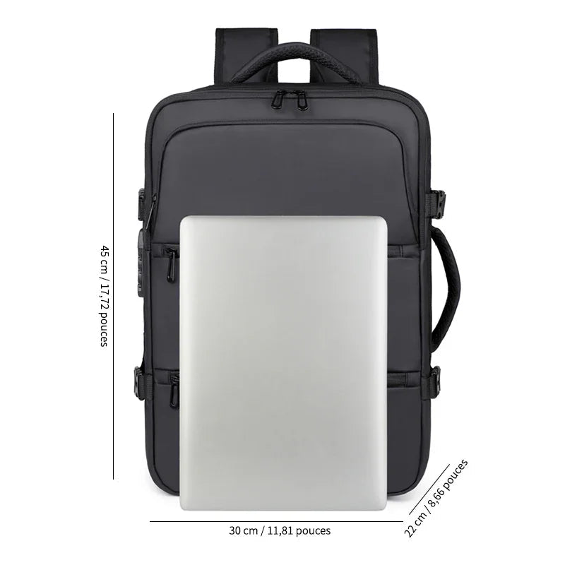 Sac à dos cabine à compression sous vide - Extensible - 45 x 30 x 22 cm