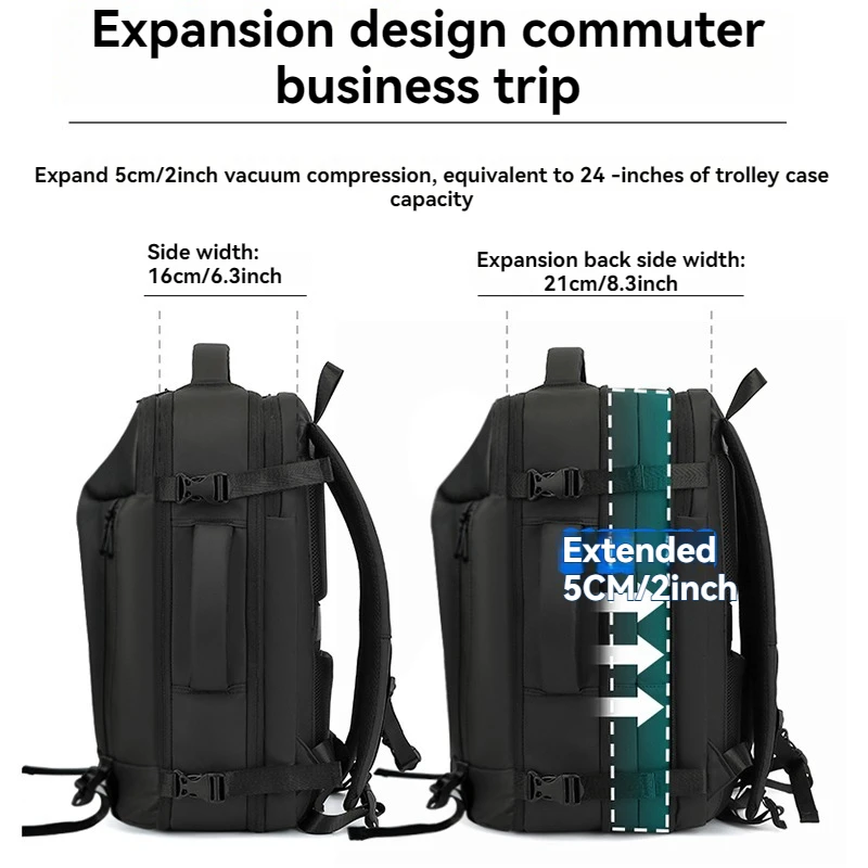 Sac à dos cabine à compression sous vide -  47 x 32 x 16 cm