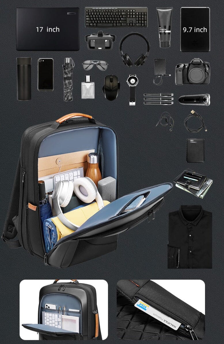 sac a dos connecte homme 17 pouces usb