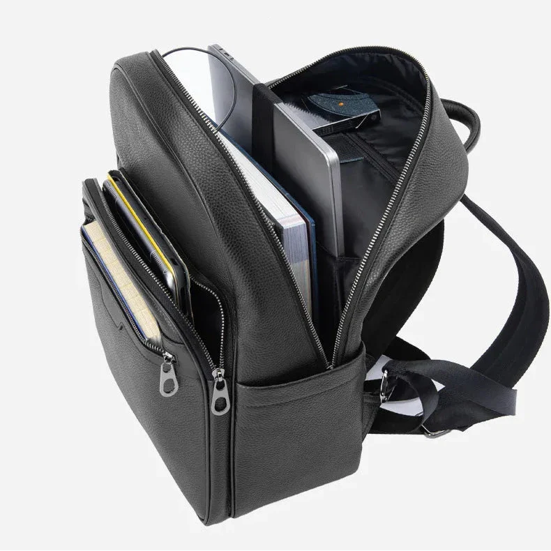 sac à dos noir cuir homme