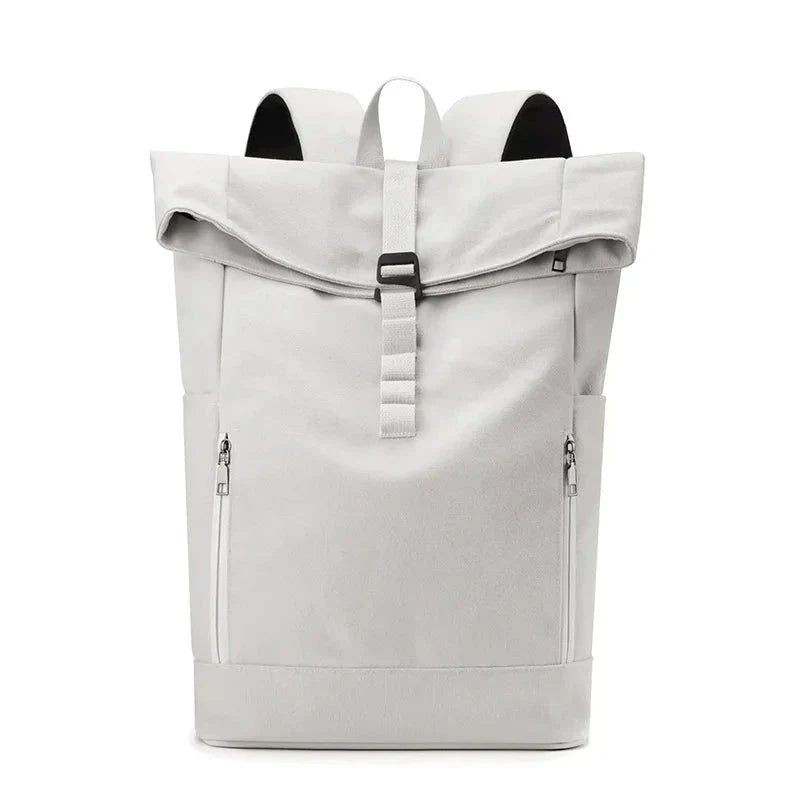 sac a dos roll top toile blanc